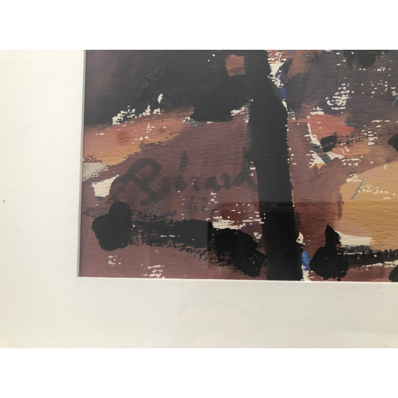 A. Pierard "Beauraing" landscape painting, gouache on paper