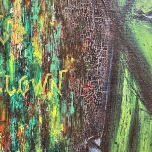 Paul GARDANNE «Clown» 1965 huile sur toile à la manière de Bernard Buffet