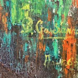 Paul GARDANNE “Clown” 1965 oil on canvas in the style of Bernard Buffet