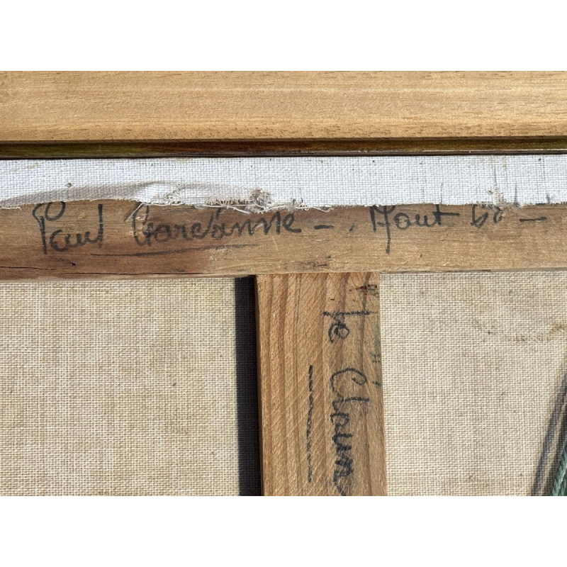 Paul GARDANNE “Clown” 1965 oil on canvas in the style of Bernard Buffet