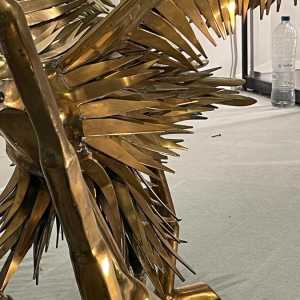 Christian Techoueyres, table à dîner / console Hollywood Regency laiton et géodes d'améthyste, 1970s