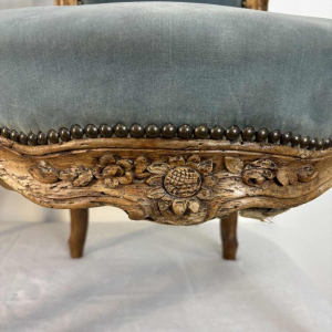 Pair of Louis XV period cabriolet armchairs, France 18th century
