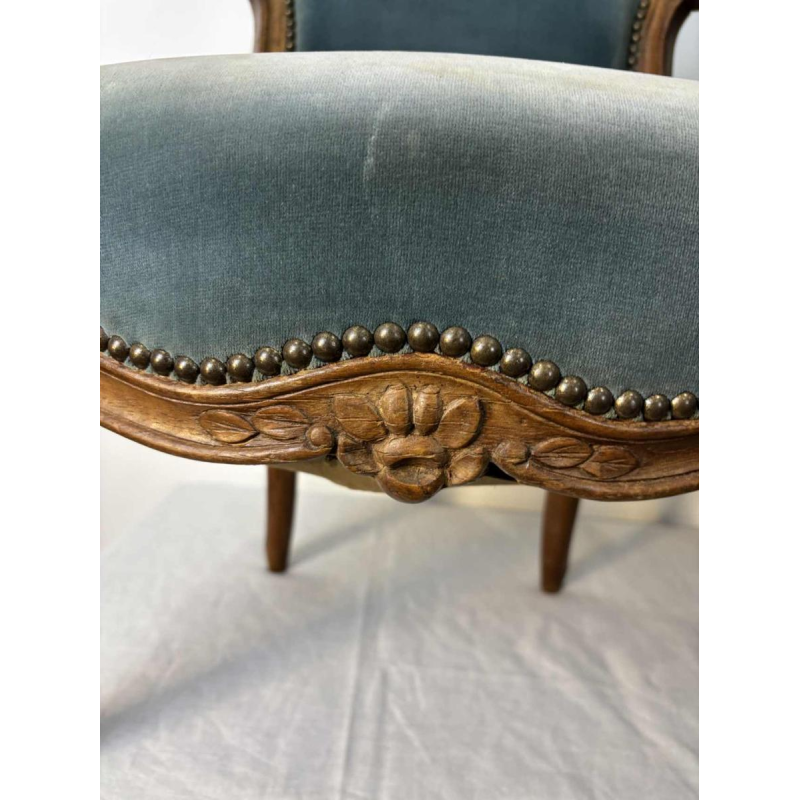 Paar cabriolet fauteuils uit Louis XV periode, Frankrijk 18e eeuw