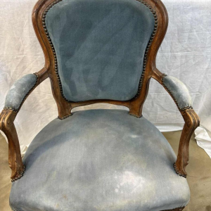 Pair of Louis XV period cabriolet armchairs, France 18th century