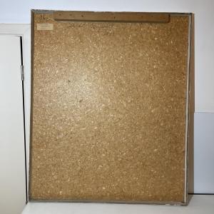 Gilbert AUQUIERE "Fusion XXI" technique mixte, tableau abstrait peint sur panneau en 1965