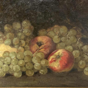 Tableau ' Nature morte aux fruits ' Huile sur panneau signée, 1900s
