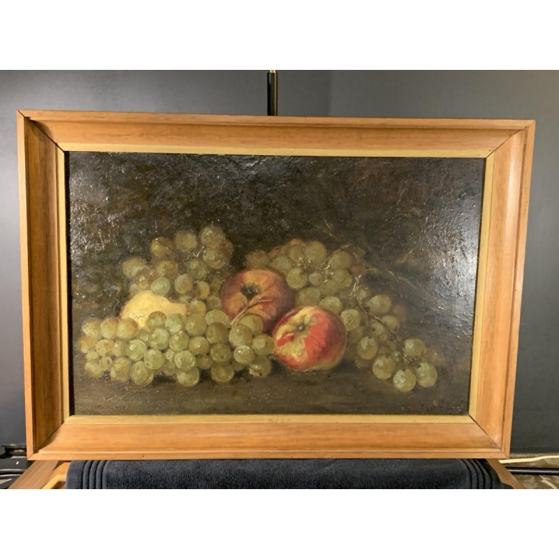 Painting 'Still Life with Fruit' Oil on panel, signed, 1900s