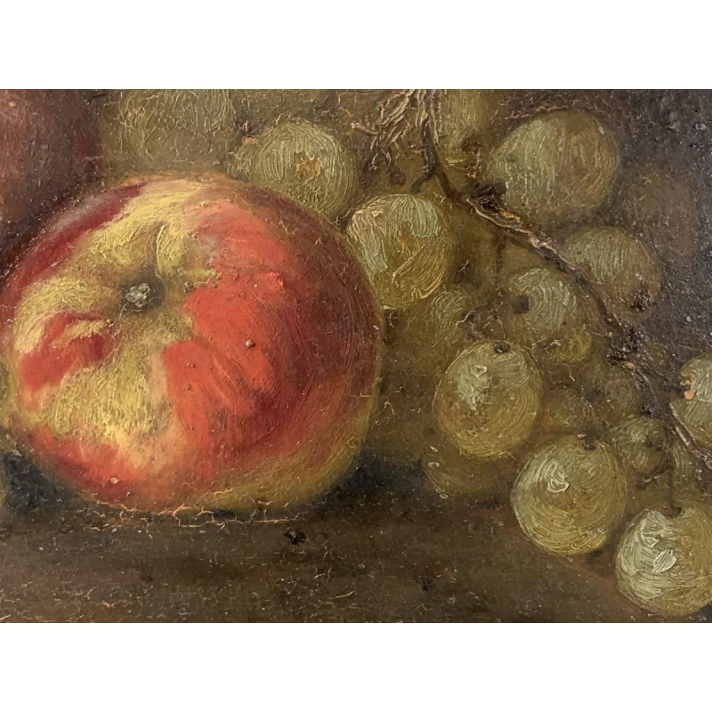 Schilderij 'Stilleven met fruit', olieverf op paneel, gesigneerd, jaren 1900.