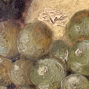 Schilderij 'Stilleven met fruit', olieverf op paneel, gesigneerd, jaren 1900.