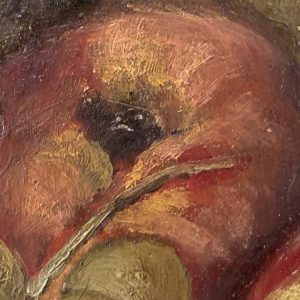 Schilderij 'Stilleven met fruit', olieverf op paneel, gesigneerd, jaren 1900.