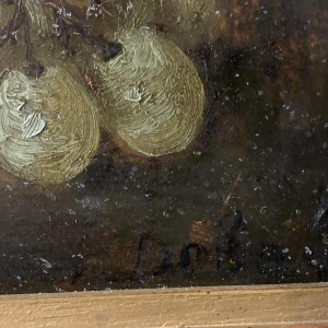 Tableau ' Nature morte aux fruits ' Huile sur panneau signée, 1900s