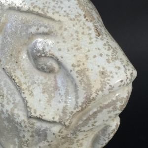 Roger Guérin, stylized Art Deco fish, high-fire salt-glazed stoneware sculpture, Bouffioulx ca 1925