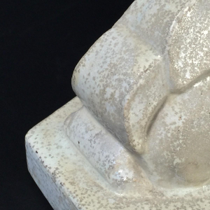 Roger Guérin, gestileerde Art Deco-vis, sculptuur van geglazuurd steengoed, Bouffioulx ca. 1925