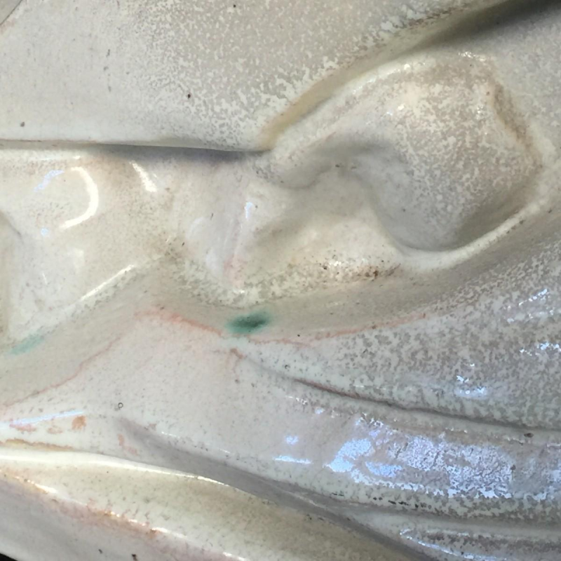 Roger Guérin, poisson stylisé Art Déco, sculpture en grès salé grand feu, Bouffioulx ca 1925