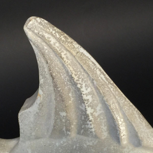 Roger Guérin, stylized Art Deco fish, high-fire salt-glazed stoneware sculpture, Bouffioulx ca 1925