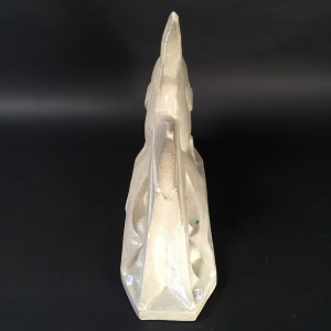 Roger Guérin, gestileerde Art Deco-vis, sculptuur van geglazuurd steengoed, Bouffioulx ca. 1925