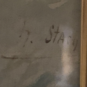 STACQUET HENRI "Nederlands Landschap" Aquarel/gouache op papier, circa 1880