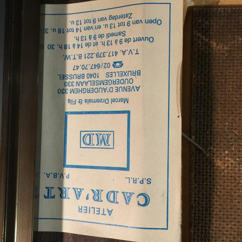 Jean Boquet "Abstraction géométrique", tableau huile sur panneau, ca 1945/50