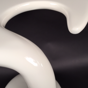 Table d'appoint en polyester, vers 1970