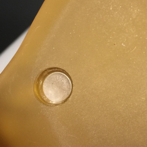 Table/desk lamp, frosted opaline glass and brass, circa 1970