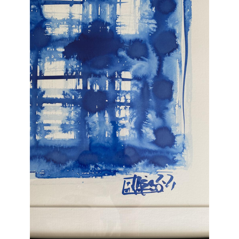 Laszlo Tibay, encre abstraite, XXIe s