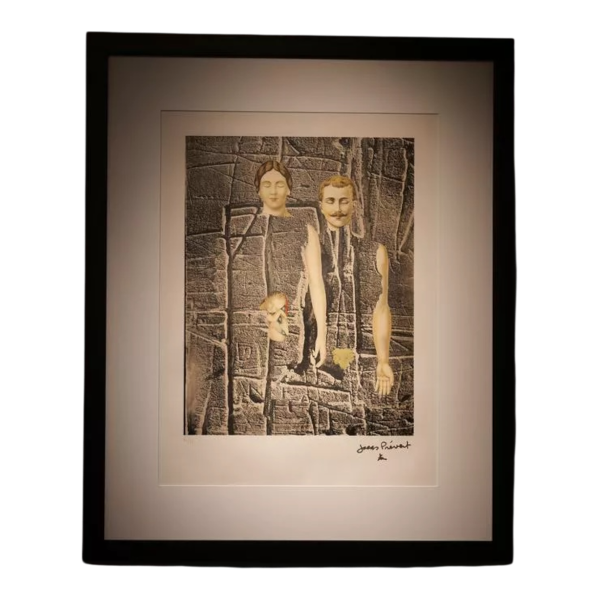 Jacques Prévert, surrealistische lithografie, gesigneerd en genummerd 40/75