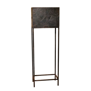 Germaine, 'High Perched' cabinet in hot-hammered and patinated wrought iron, 21st century