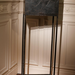 Germaine, 'High Perched' cabinet in hot-hammered and patinated wrought iron, 21st century