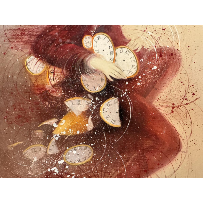 Jean-Claude Dresse “Het verstrijken van de tijd”, olieverfschilderij op paneel