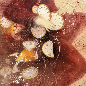 Jean-Claude DRESSE «Le temps qui passe» tableau huile sur panneau