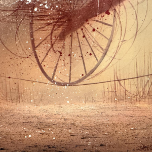 Jean-Claude DRESSE «Le temps qui passe» tableau huile sur panneau