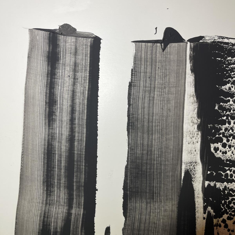 André Engels, abstract schilderij, gemengde technieken op papier, 1964