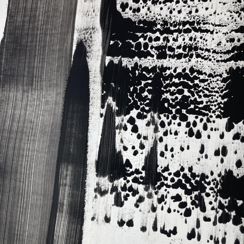 André Engels, abstract schilderij, gemengde technieken op papier, 1964