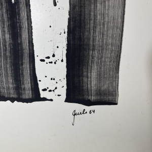 André Engels, abstract painting, mixed media on paper, 1964