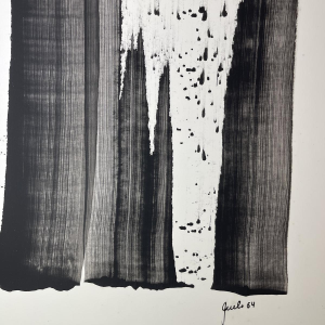 André Engels, abstract painting, mixed media on paper, 1964