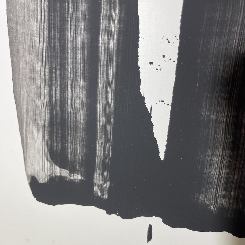 André Engels, tableau abstrait, technique mixte sur papier, 1964