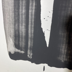 André Engels, tableau abstrait, technique mixte sur papier, 1964