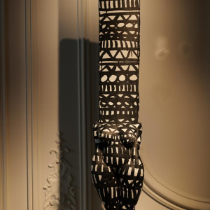 Christian Astuguevielle, Totem sculpture in painted fabric, contemporary work