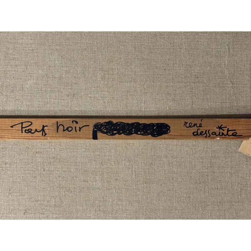 René DESSAINTE «Pays noir» peinture huile sur toile