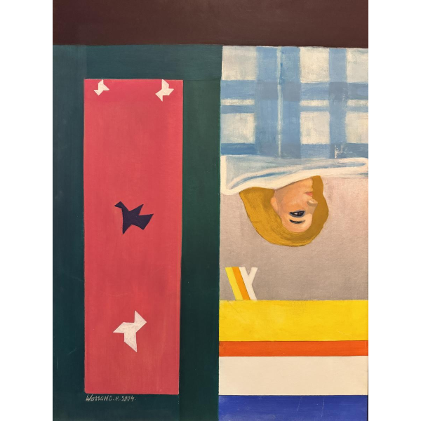 Marcel WARRAND «Composition» 2004 Pop Art Peinture huile sur toile marouflée