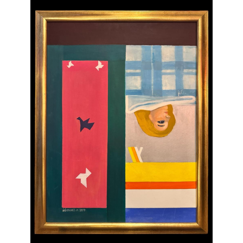 Marcel Warrand “Composition” 2004 Pop Art Olieverfschilderij op canvas, gemonteerd op canvas