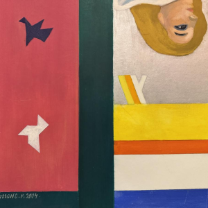 Marcel WARRAND «Composition» 2004 Pop Art Peinture huile sur toile marouflée