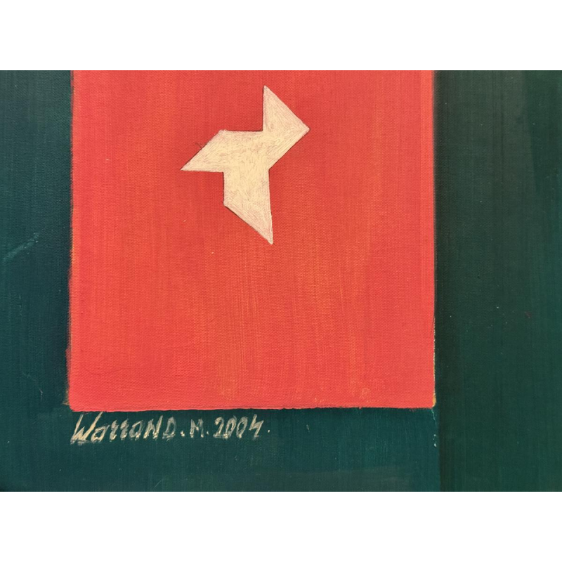 Marcel Warrand “Composition” 2004 Pop Art Olieverfschilderij op canvas, gemonteerd op canvas