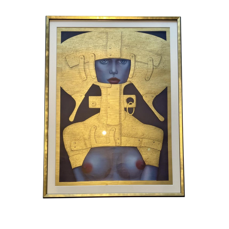 Jef Van Tuerenhout "The Cosmic Woman" lithograph on card stock