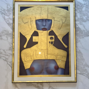 Jef Van Tuerenhout "La femme cosmique" lithogravure sur papier cartonné