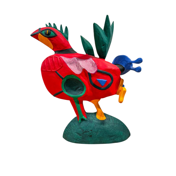 Guillaume Corneille, gipsen sculptuur van een vogel, Cobra-beweging, 1999