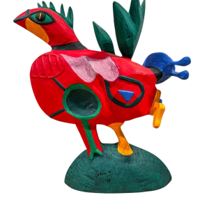 Guillaume Corneille, sculpture en plâtre oiseau, mouvement Cobra, 1999