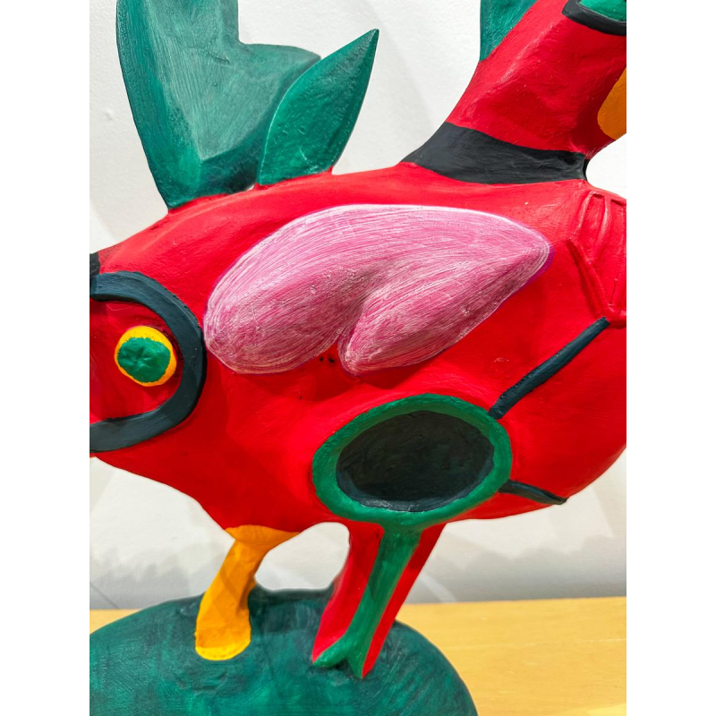 Guillaume Corneille, sculpture en plâtre oiseau, mouvement Cobra, 1999