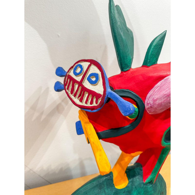 Guillaume Corneille, gipsen sculptuur van een vogel, Cobra-beweging, 1999