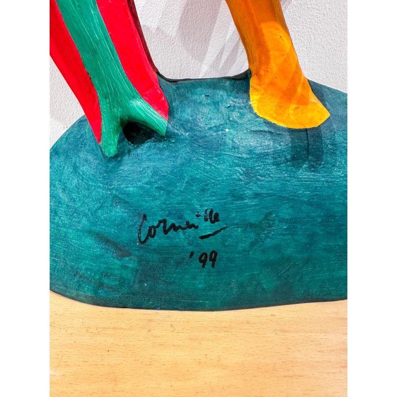 Guillaume Corneille, sculpture en plâtre oiseau, mouvement Cobra, 1999